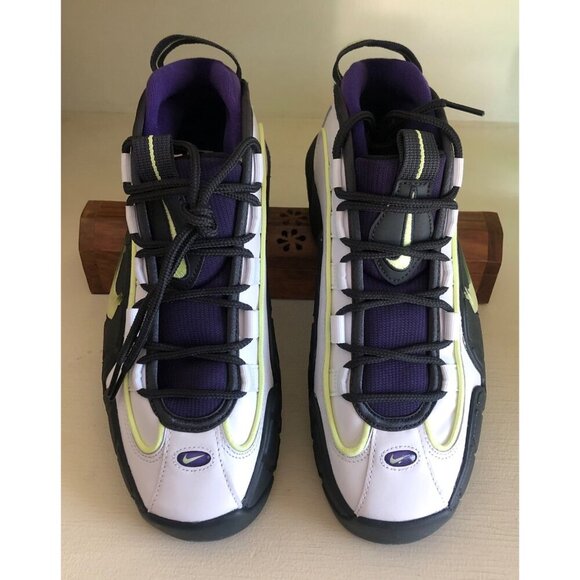 NIB Nike Air Max Penny Men's Shoes White Purple Lemon Twist Size 8 - Picture 3 of 11